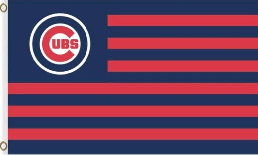 Chicago Cubs Retro Hockey Baseball Flag 3X5Ft Banner USA Polyester with Brass Grommets