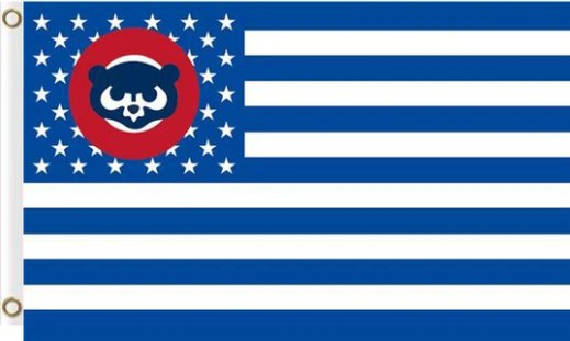 Chicago Cubs Star US Flag 3X5Ft Banner USA Polyester with Brass Grommets