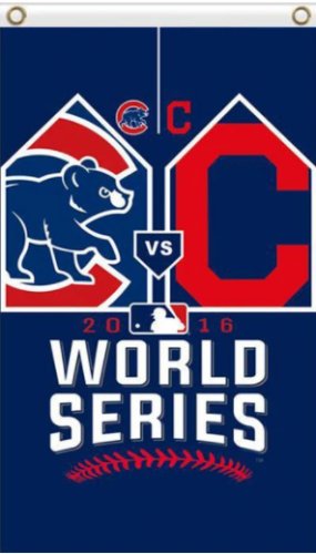 Chicago Cubs Vertical US Flag 3X5Ft Banner USA Polyester with Brass Grommets