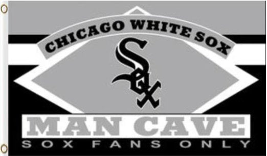 Chicago White Sox Man Cave flag 3X5Ft Banner USA Polyester with Brass Grommets