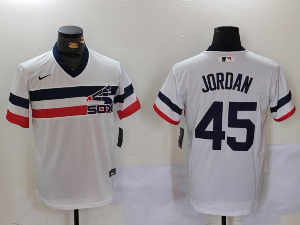 Chicago White Sox Michael Jordan White Throwback Jersey