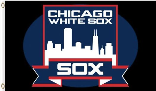 Chicago White Sox Team flag 3X5Ft Banner USA Polyester with Brass Grommets - 2