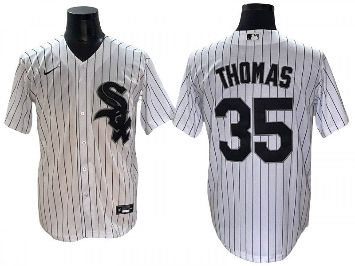 Chicago White Sox #35 Frank Thomas White Home Jersey