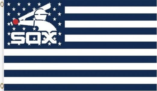 Chicago White Sox stars and stripes flag 3X5Ft Banner USA Polyester with Brass Grommets
