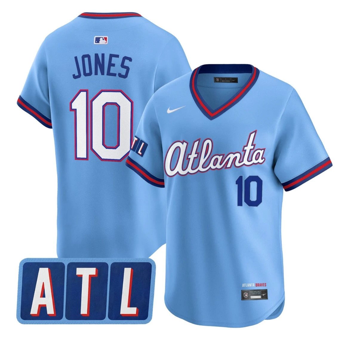 Chipper Jones Jersey #10 Atlanta Braves 2026 City Connect Vapor Premier Stitched