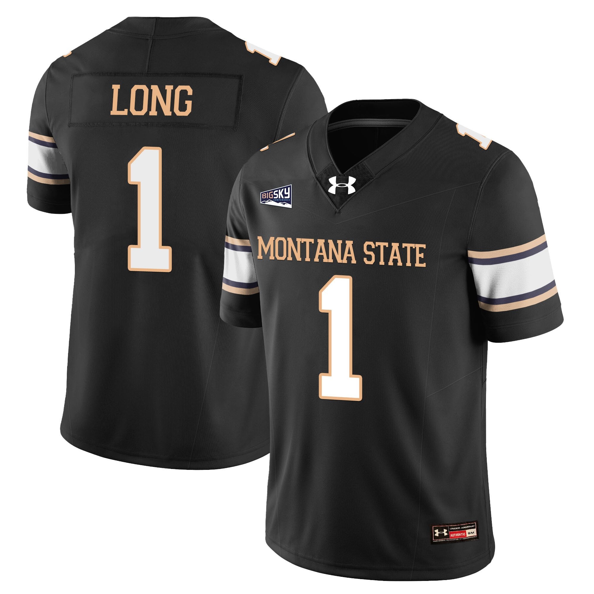Chris Long Jersey #1 Montana State Bobcat Football 2025 Stitched Black