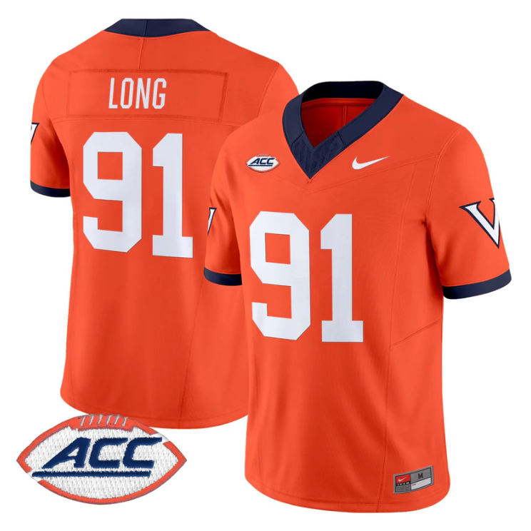 Chris Long Jersey #91 Virginia Cavaliers 1995 Throwbacks Stitched