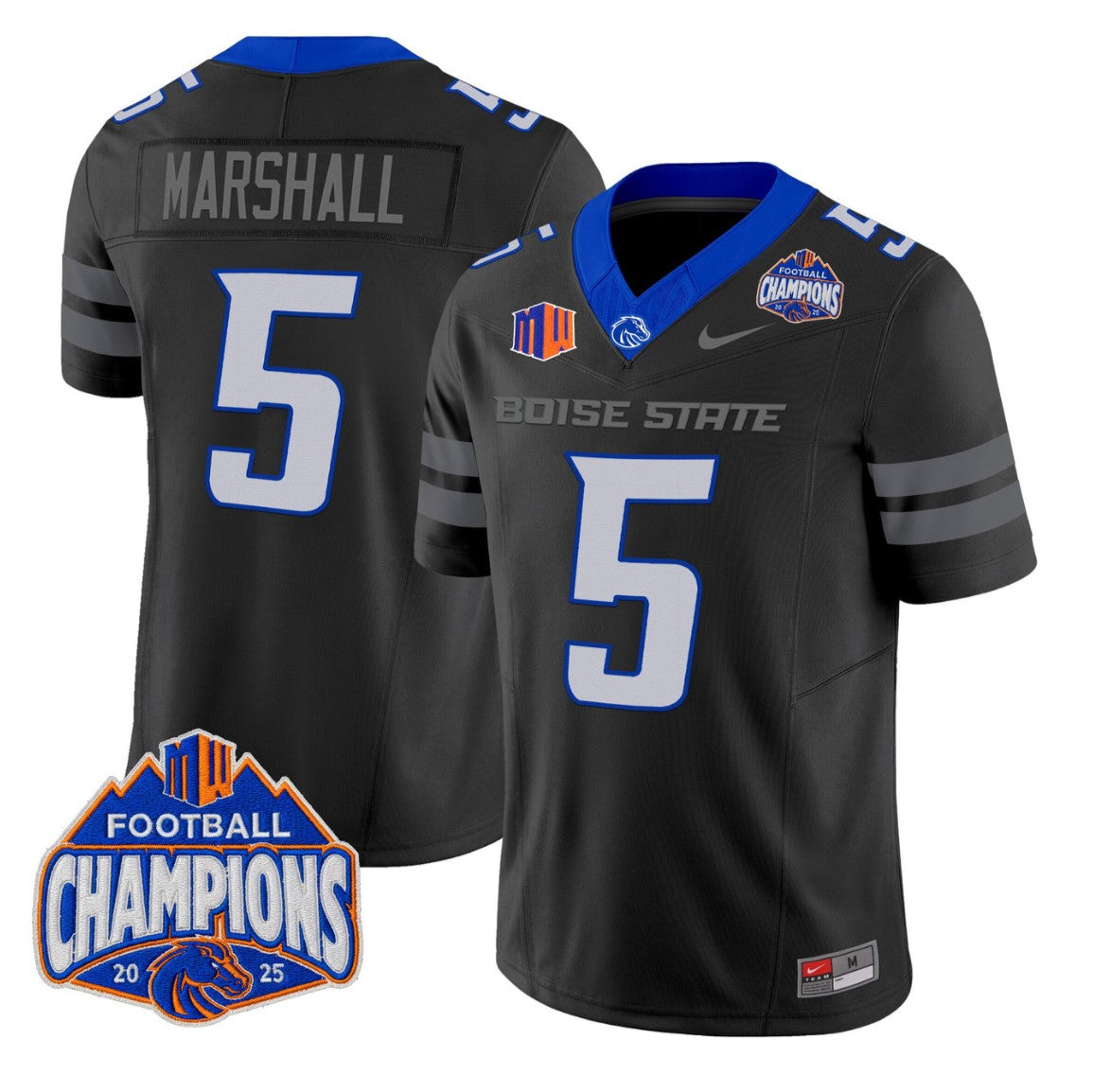 Chris Marshall Jersey #5 Boise State Broncos 2025 Mountain West Champions