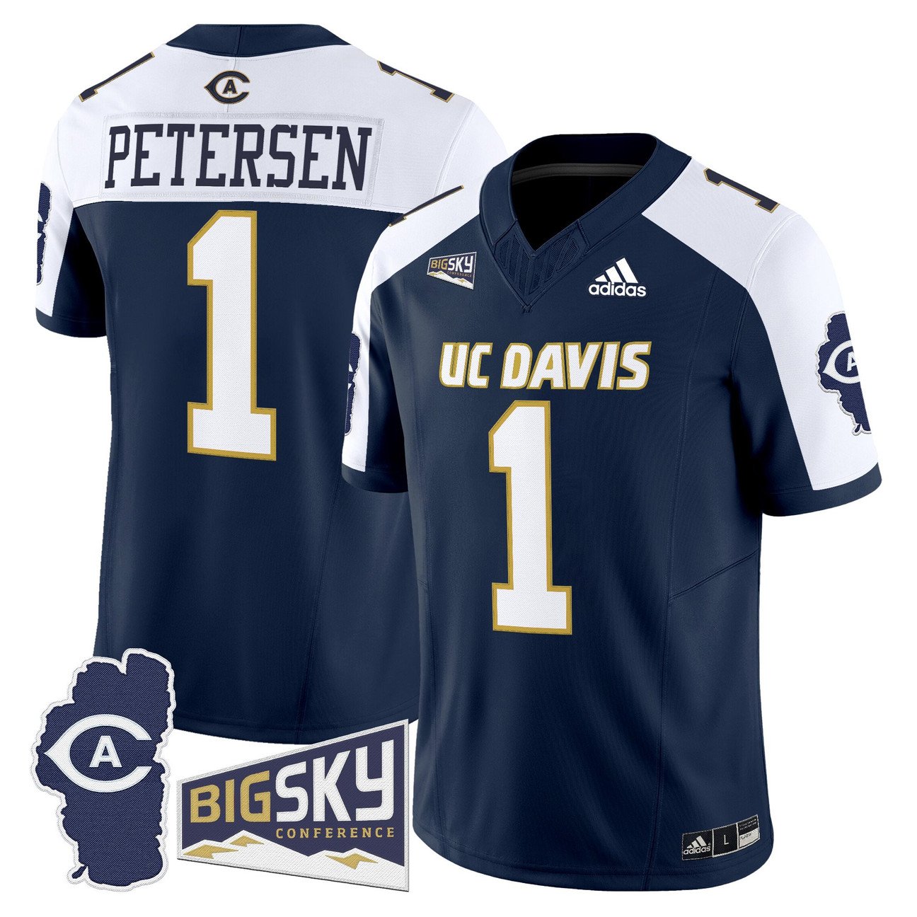 Chris Petersen Jersey #1 UC Davis Aggies 2025 Lake Tahoe Patch
