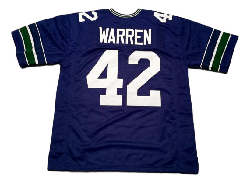 Chris Warren Jersey #42 Custom Unsigned Football Stitched Blue
