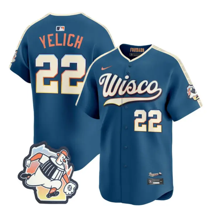 Christian Yelich Jersey #22 Milwaukee Brewers 2026 City Connect Premier Stitched
