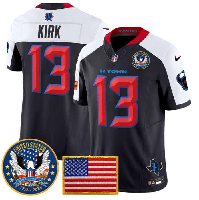 Christian Kirk Jersey #13 United States 250th Anniversary Patch Stitched