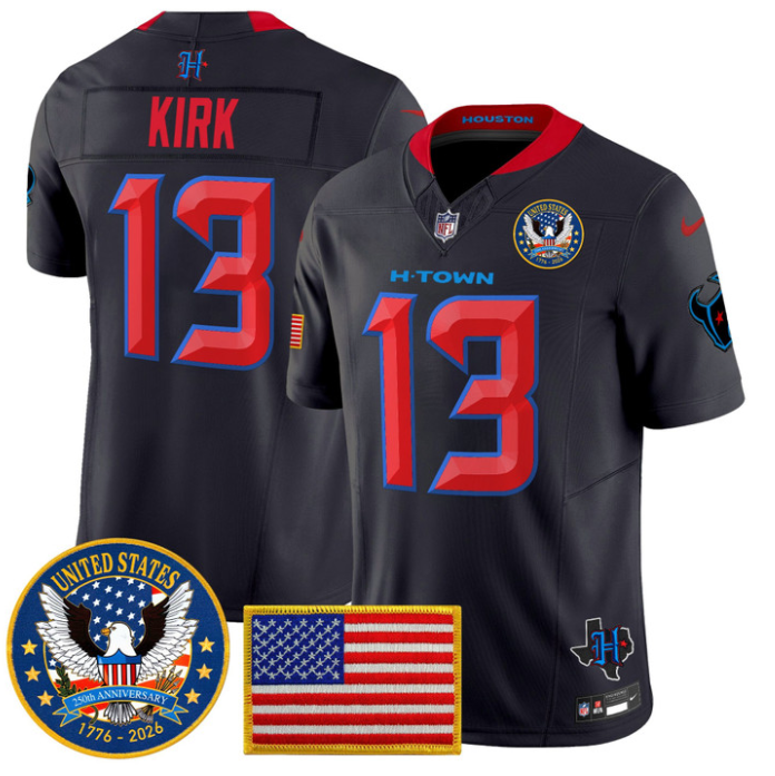 Christian Kirk Jersey #13 United States 250th Anniversary Patch Stitched