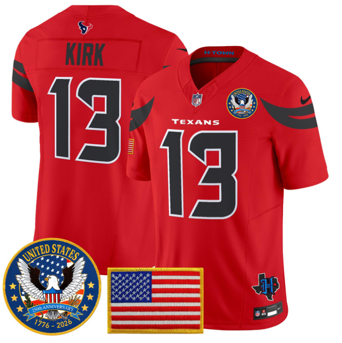 Christian Kirk Jersey #13 United States 250th Anniversary Patch Stitched