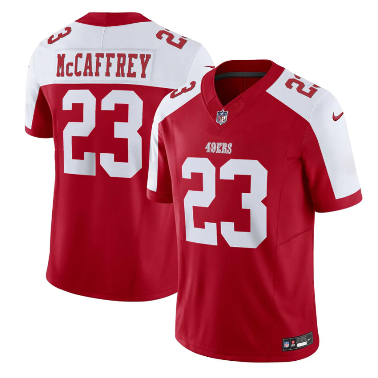 Christian McCaffrey Jersey #23 49ers Vapor Limited All Stitched