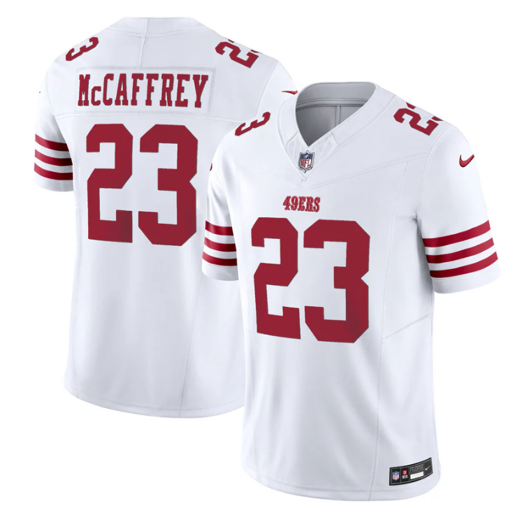 Christian McCaffrey Jersey #23 49ers Vapor Limited All Stitched