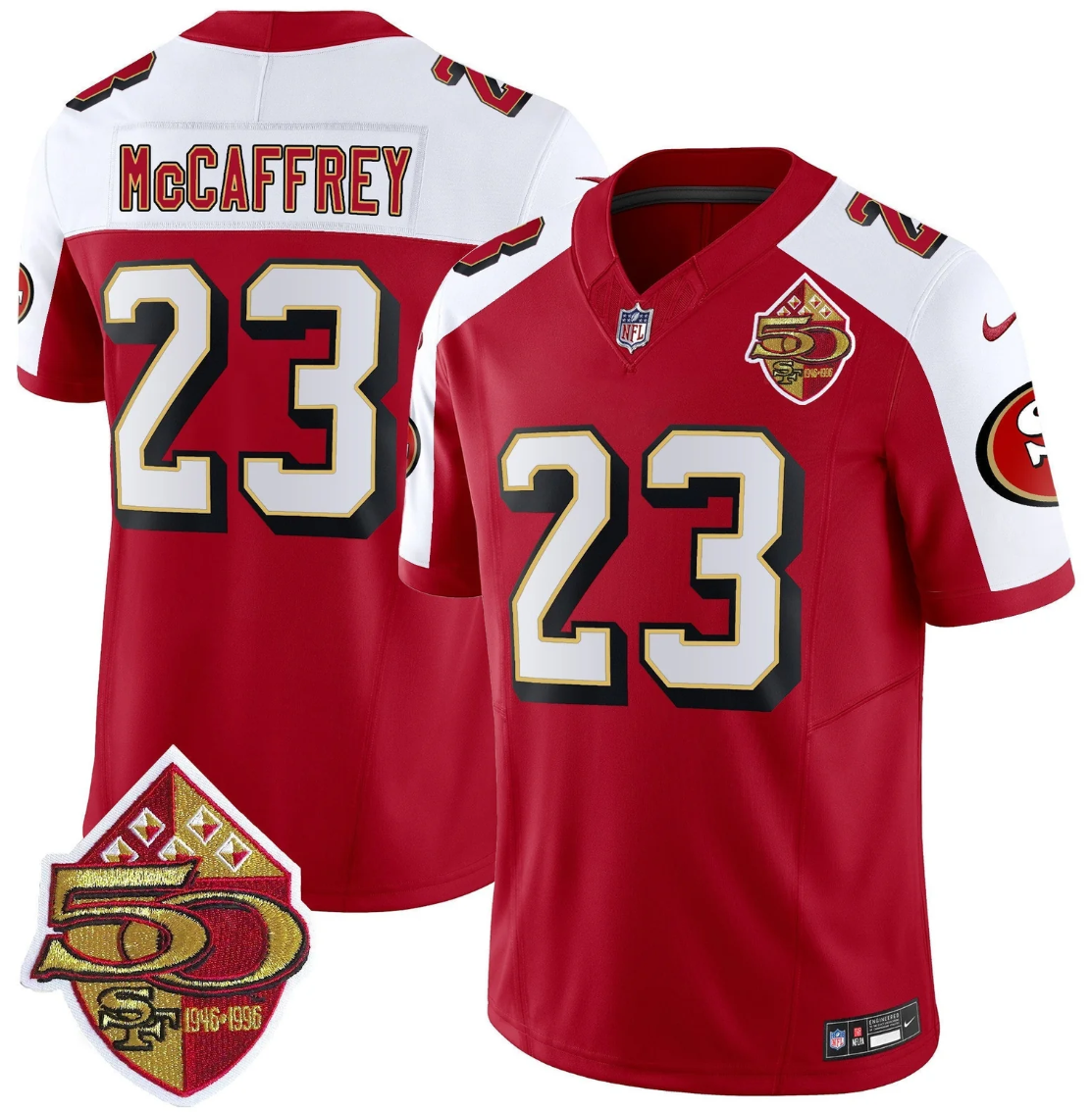 Christian McCaffrey Jersey #23 Throwback 1996 Vapor Limited Stitched