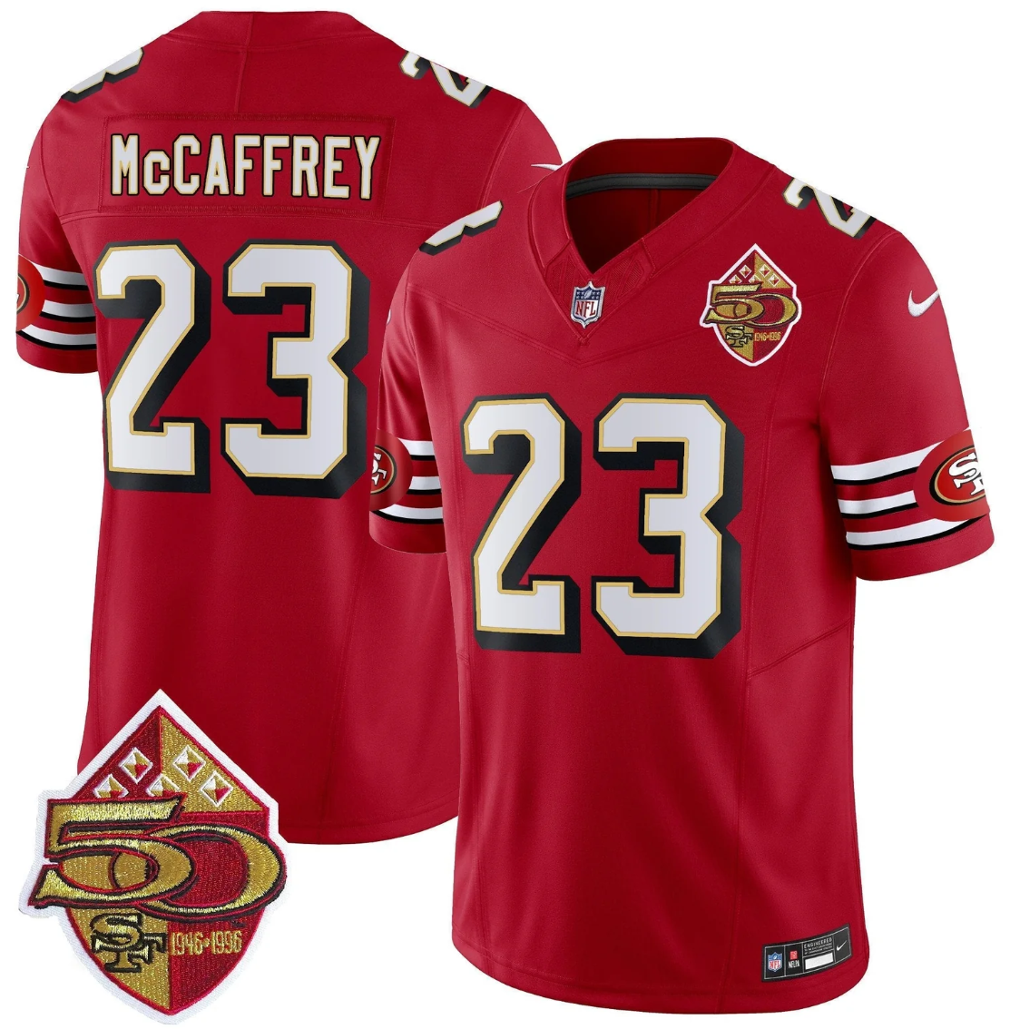 Christian McCaffrey Jersey #23 Throwback 1996 Vapor Limited Stitched