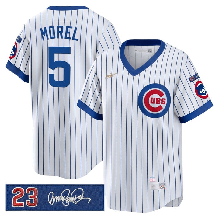 Christopher Morel Jersey #5 Chicago Cubs Ryne Sandberg Tribute Patch Stripes