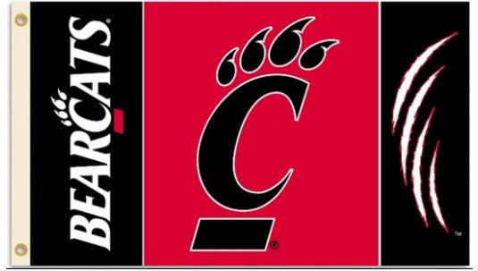 Cincinnati Bearcats Club Flag 3X5ft Banner USA Polyester with 2 Brass Grommets