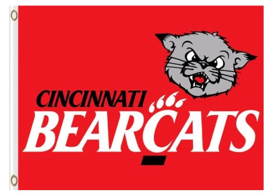 Cincinnati Bearcats Hand Red Flag 3X5ft Banner USA Polyester with 2 Brass Grommets