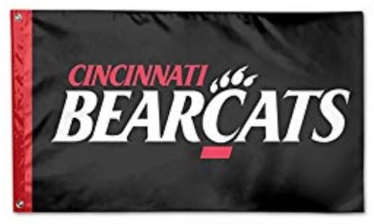 Cincinnati Bearcats Polyester Party Flag 3X5ft Banner USA Polyester with 2 Brass Grommets