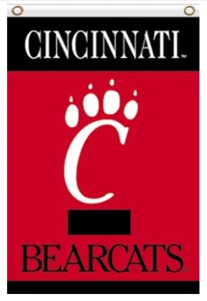 Cincinnati Bearcats Sport Flag 3X5ft Banner USA Polyester with 2 Brass Grommets