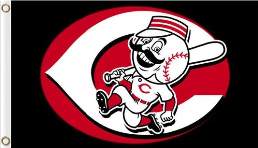 Cincinnati Reds Baseball Club US Flag 3X5Ft Banner USA Polyester with Brass Grommets - 1