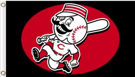 Cincinnati Reds Baseball Club US Flag 3X5Ft Banner USA Polyester with Brass Grommets - 2