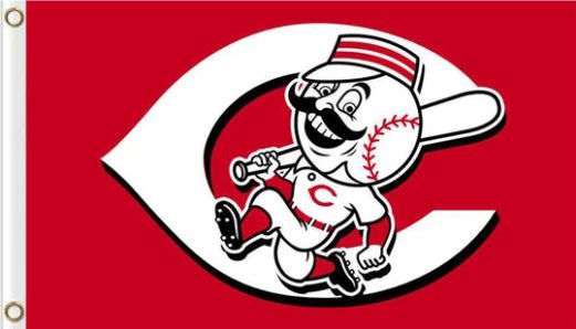 Cincinnati Reds Baseball Club US Flag 3X5Ft Banner USA Polyester with Brass Grommets - 9