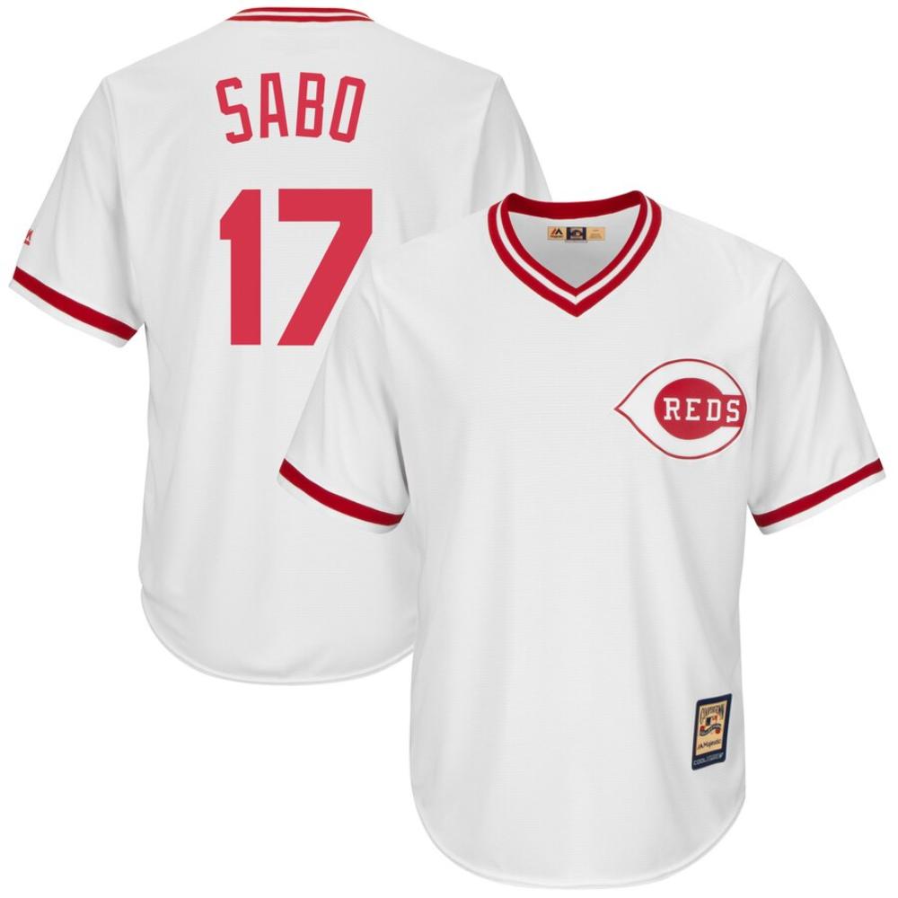 Cincinnati Reds Chris Sabo White Throwback Pullover Jersey