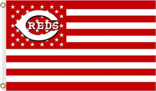 Cincinnati Reds Star Flag 3X5Ft Banner USA Polyester with Brass Grommets
