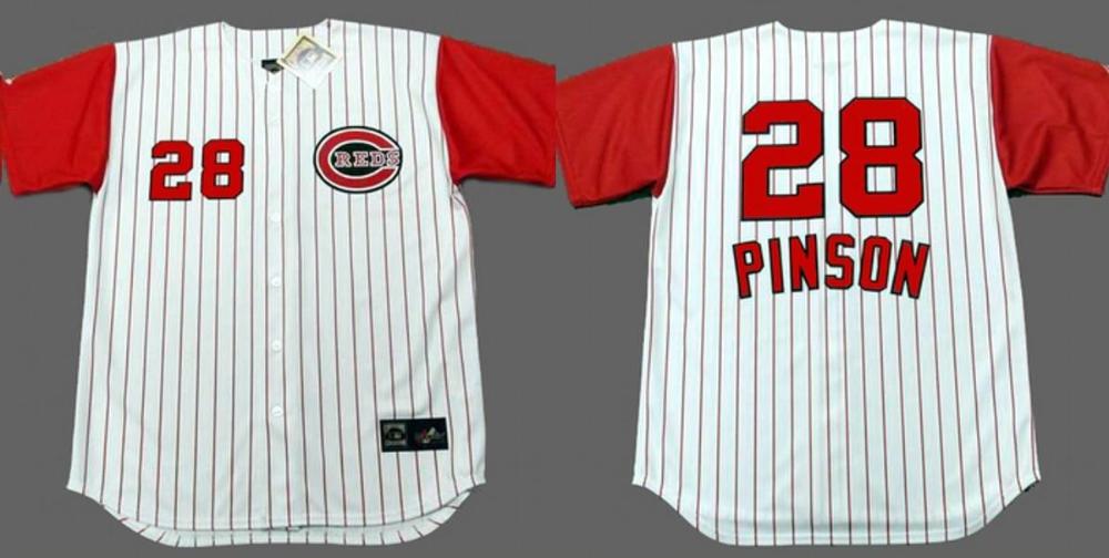 Cincinnati Reds Vada Pinson White Throwback Jersey