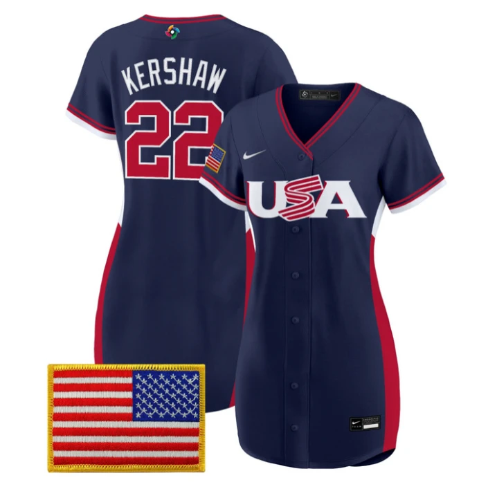 Clayton Kershaw Jersey #22 Team USA 2026 World Baseball Dress Stitched