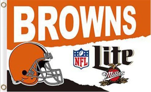 Cleveland Browns Lite Flag 3X5 Ft Polyester Banner USA 90x150cm