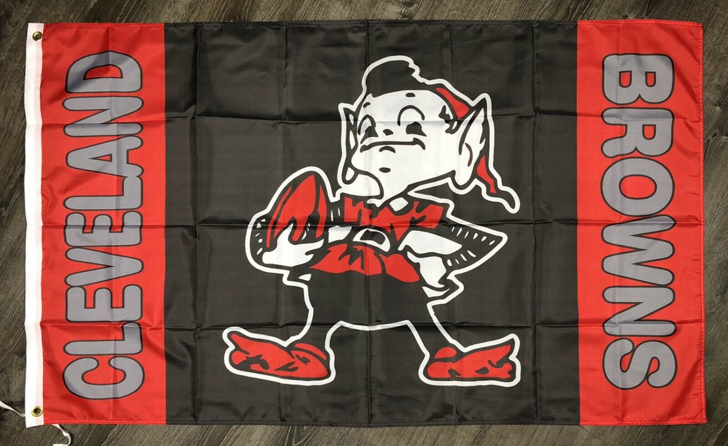 Cleveland Browns Retro Logo Flag 3x5 ft Sports Orange Banner Man-Cave Garage Bar