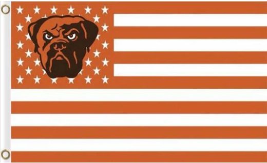 Cleveland Browns Star and Stripes Flag 3X5 Ft Polyester Banner USA 90x150cm