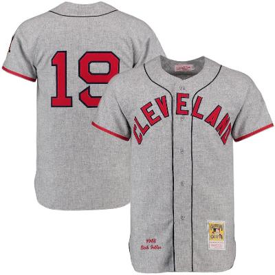 Cleveland Indians Bob Feller Gray 1948 Throwback Jersey