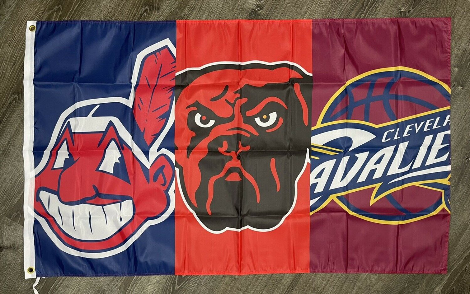 Cleveland Indians Browns Cavaliers Flag 3x5  Sports Banner Man-Cave Garage