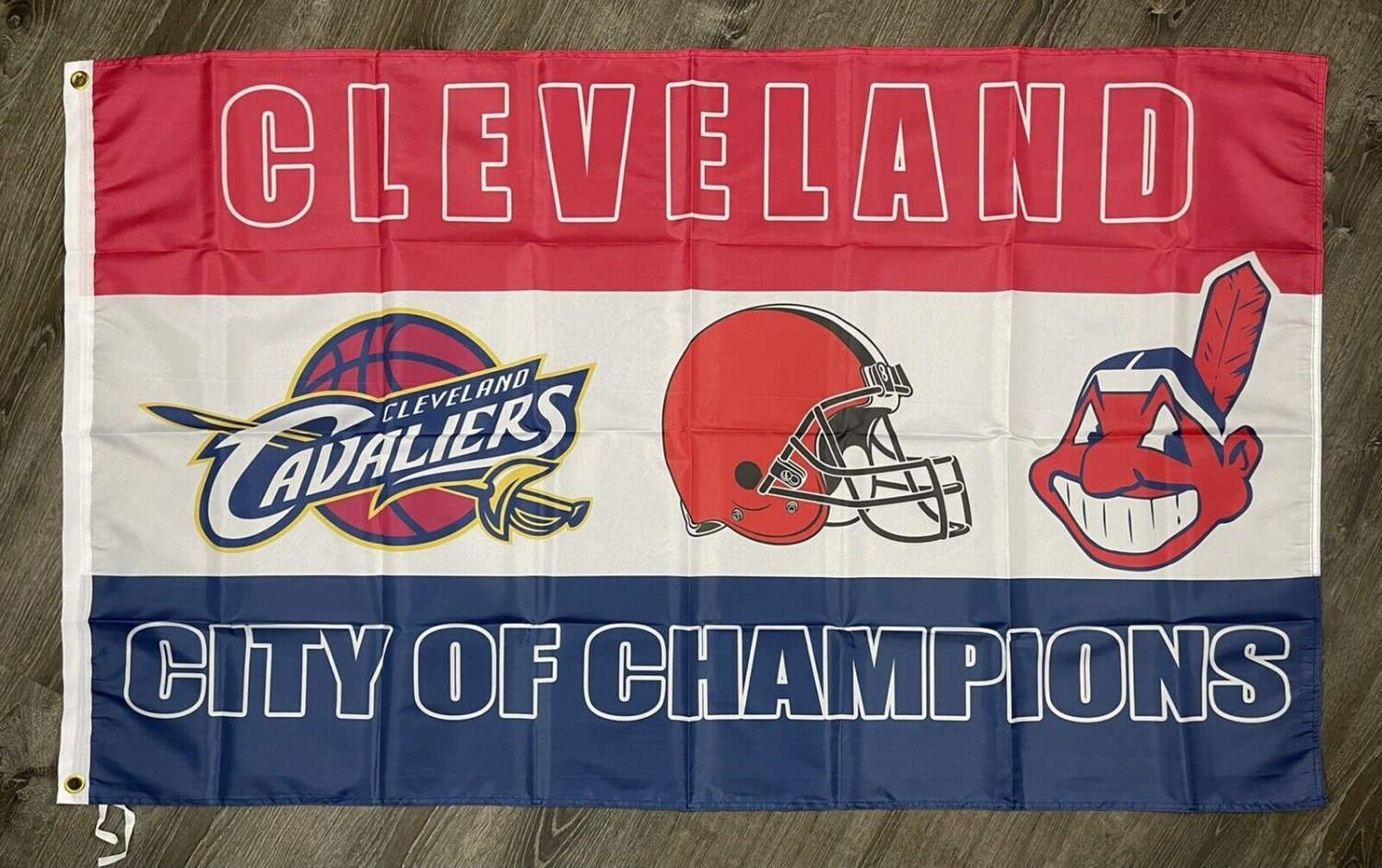 Cleveland Indians Browns Cavaliers Flag 3x5 ft Sports Banner Man-Cave Garage New