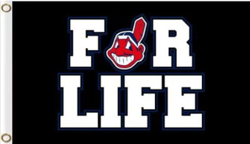 Cleveland Indians For Life flag 3X5Ft Banner USA Polyester with Brass Grommets