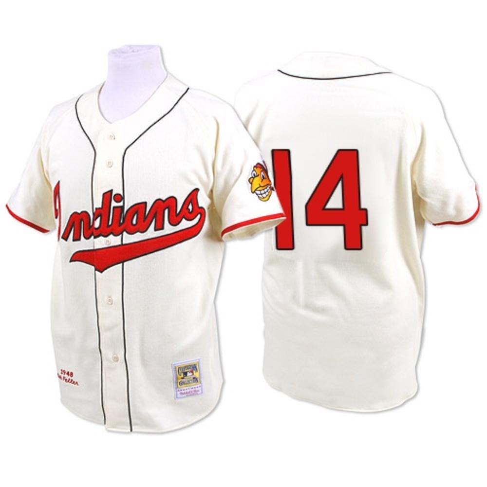 Cleveland Indians Larry Doby Cream 1948 Throwback Jersey