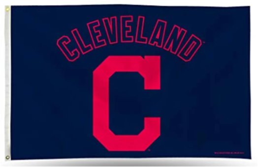 Cleveland Indians Logo flag 3X5Ft Banner USA Polyester with Brass Grommets
