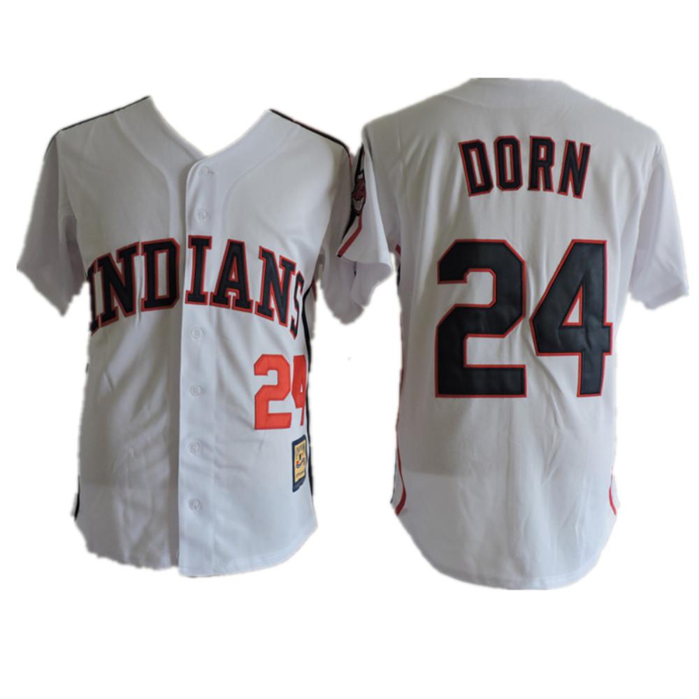 Cleveland Indians Roger Dorn White Throwback Jersey