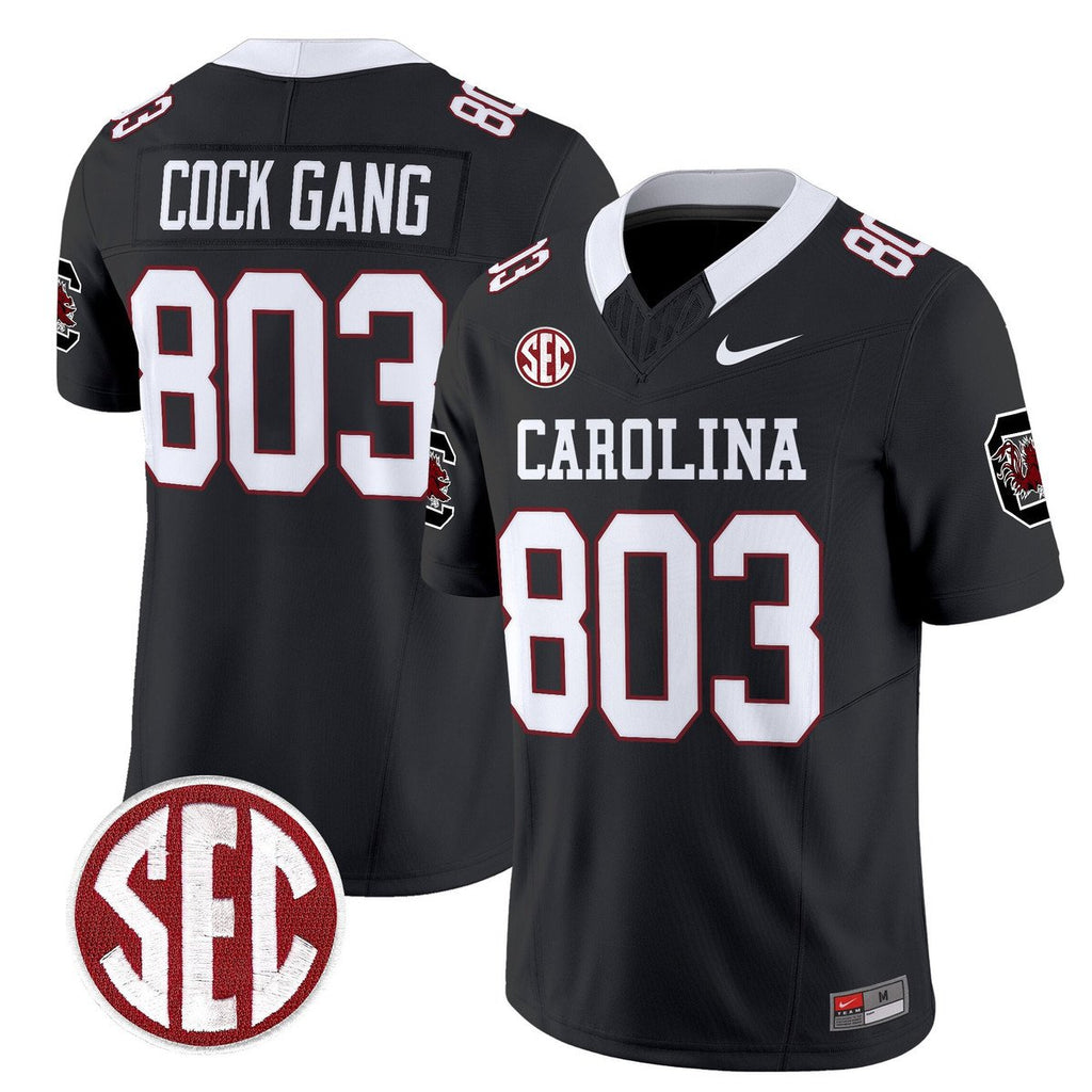 Cock Gang Jersey #803 Carolina 1980 Throwback Rebrand 2026 Stitched Black