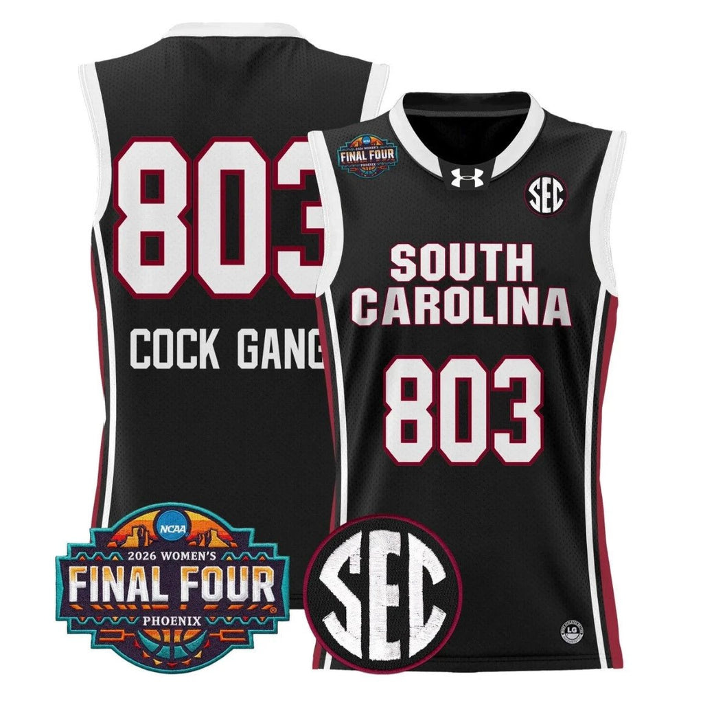Cock Gang Jersey #803 South Carolina 2026 Final Four Stitched Black