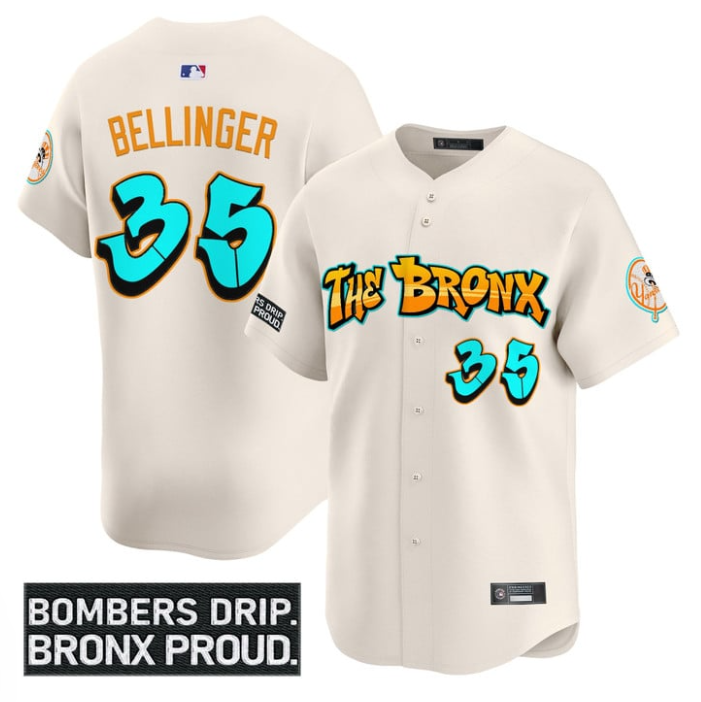 Cody Bellinger Jersey #35 Yankees Graffiti Bronx Bombers Edition Stitched Cream