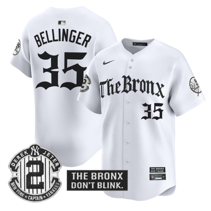 Cody Bellinger Jersey #35 Yankees The Bronx Gothic Ink Drop Edition White