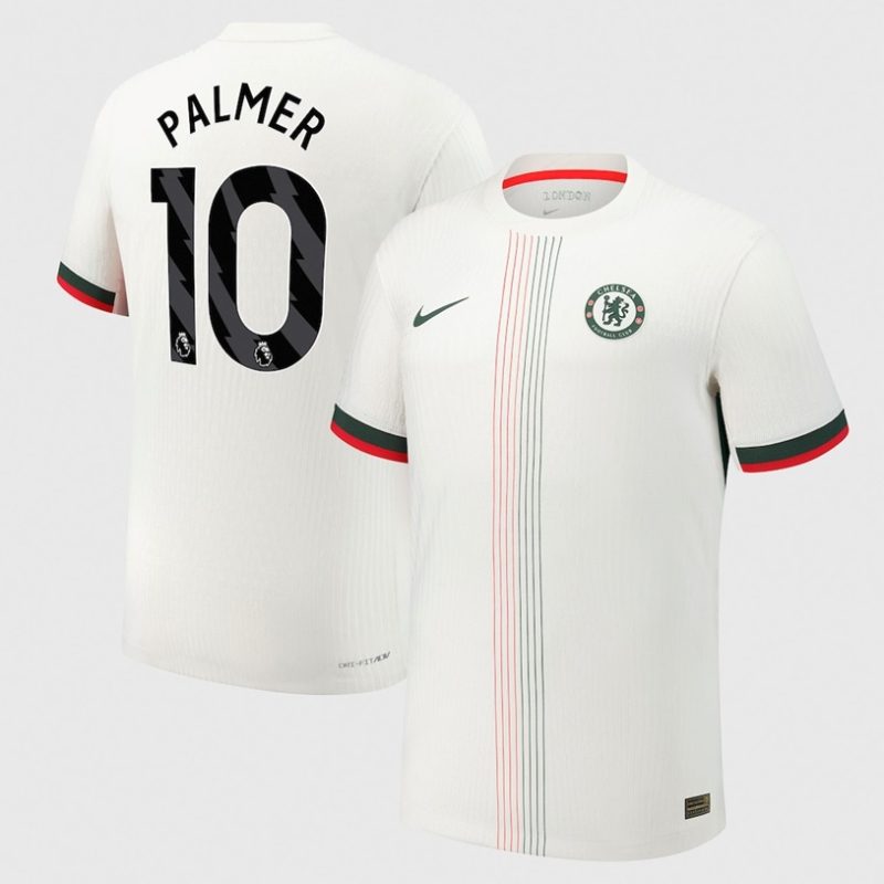 Cole Palmer 10 Chelsea 2025-26 Away Jersey – White