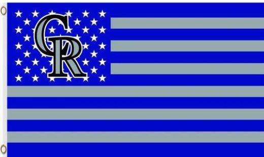 Colorado Rockies Baseball Star Flag 3X5Ft Banner USA Polyester with Brass Grommets